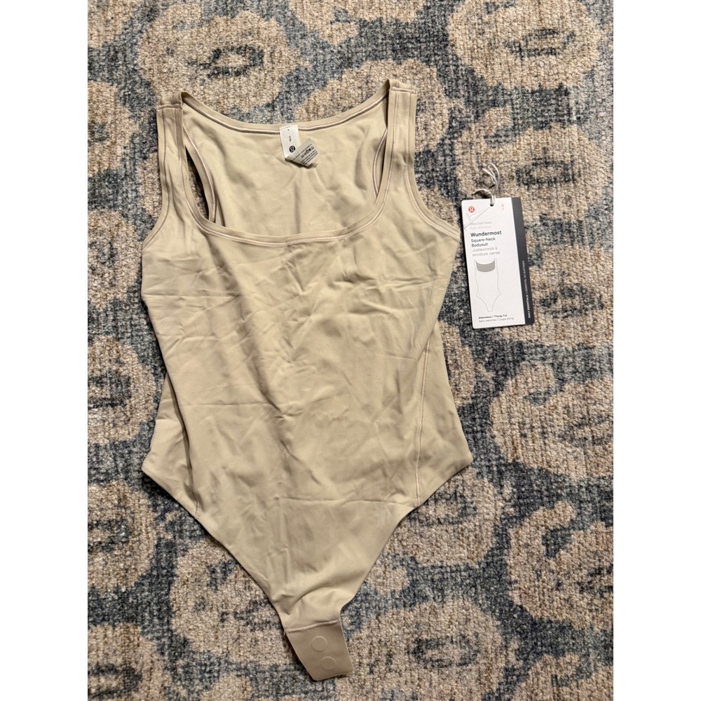 Lululemon Wundermost Ultra-Soft Nulu Square-Neck Sleeveless Bodysuit Small NWT